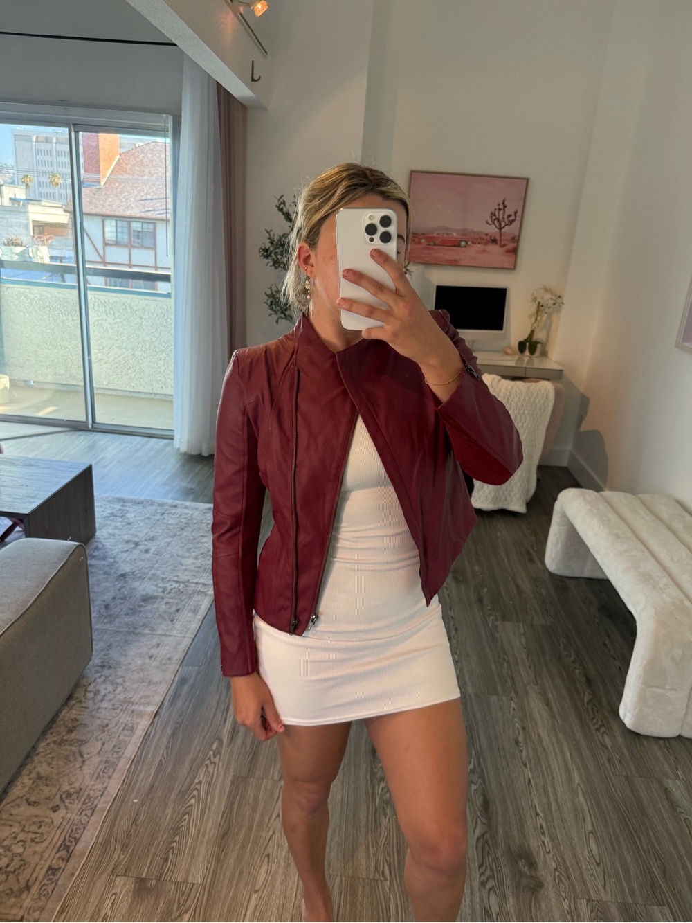 VICI Burgundy Leather Jacket